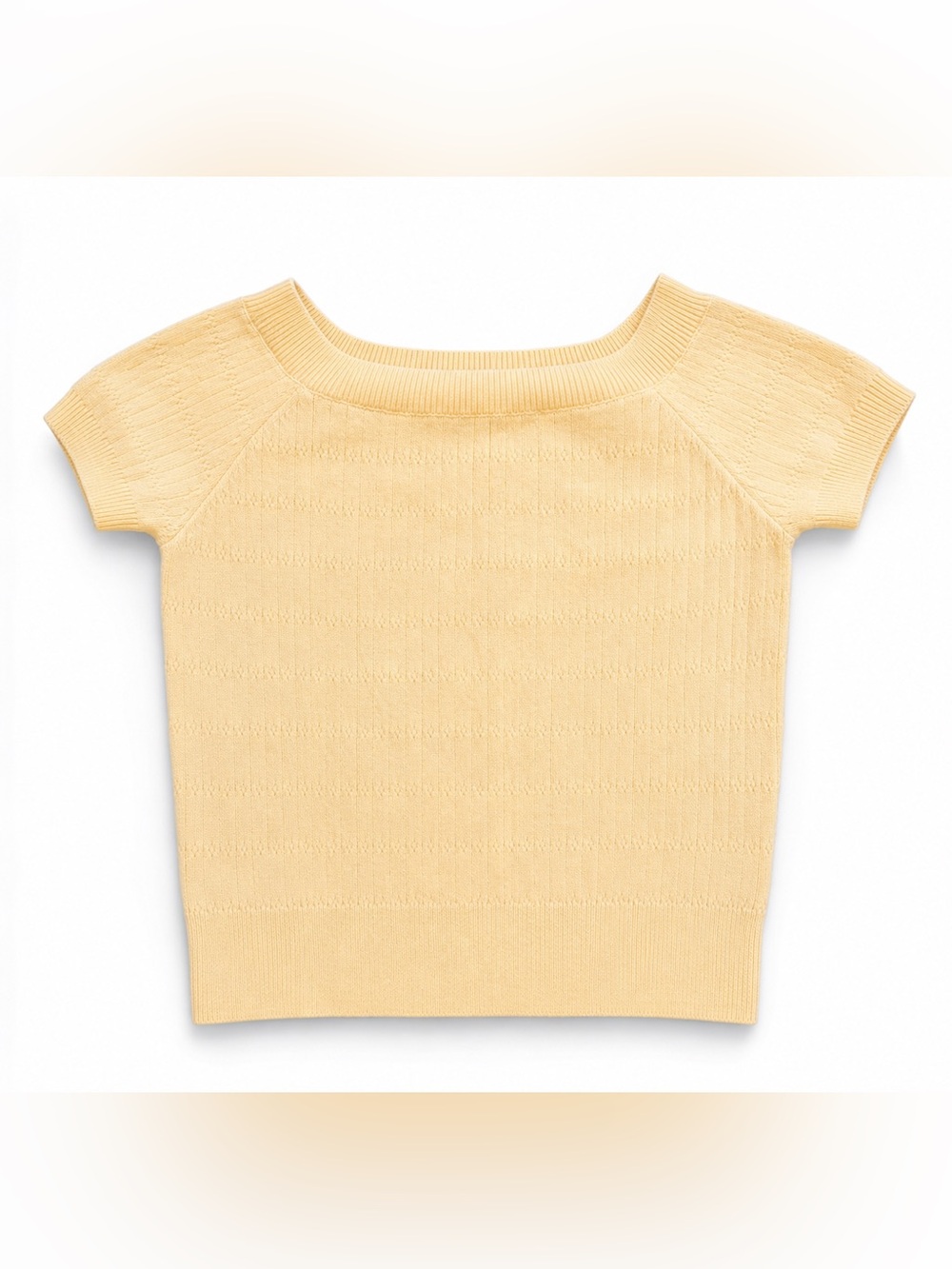 NWOT Abercrombie Kids Girls Yellow Short Sleeve Sweater size 11/12
